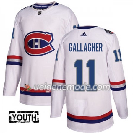 Kinder Eishockey Montreal Canadiens Trikot Brendan Gallagher 11 Adidas 2017-2018 White 2017 100 Classic Authentic